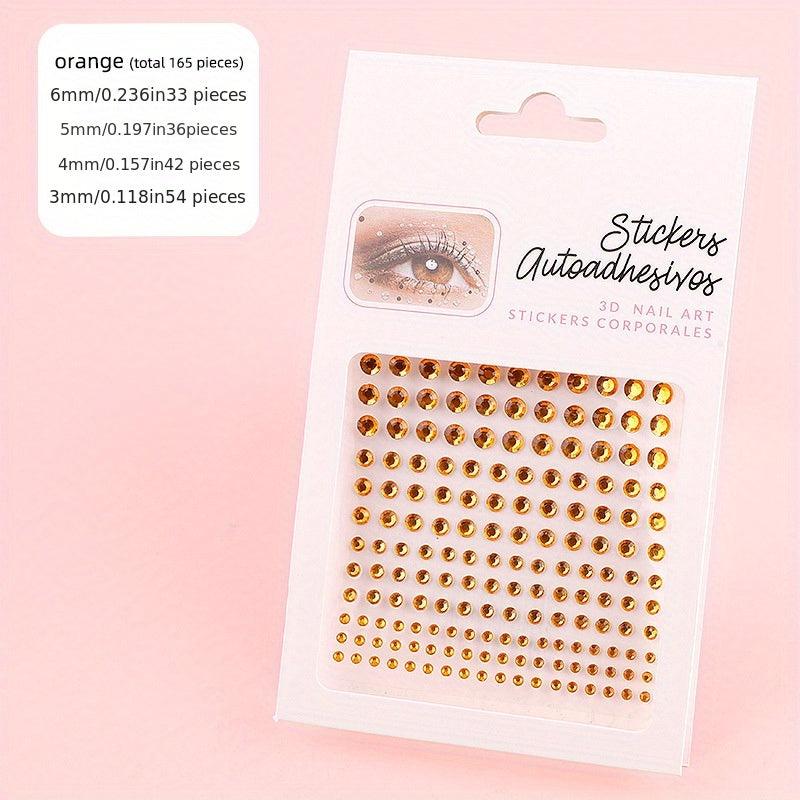 Colorful Eye & Face Sticker Crystal Rhinestone Sticker For Party Makeup