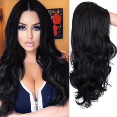 Peruvian Hair Half Half Orange Body Wavy Cosplay Wig