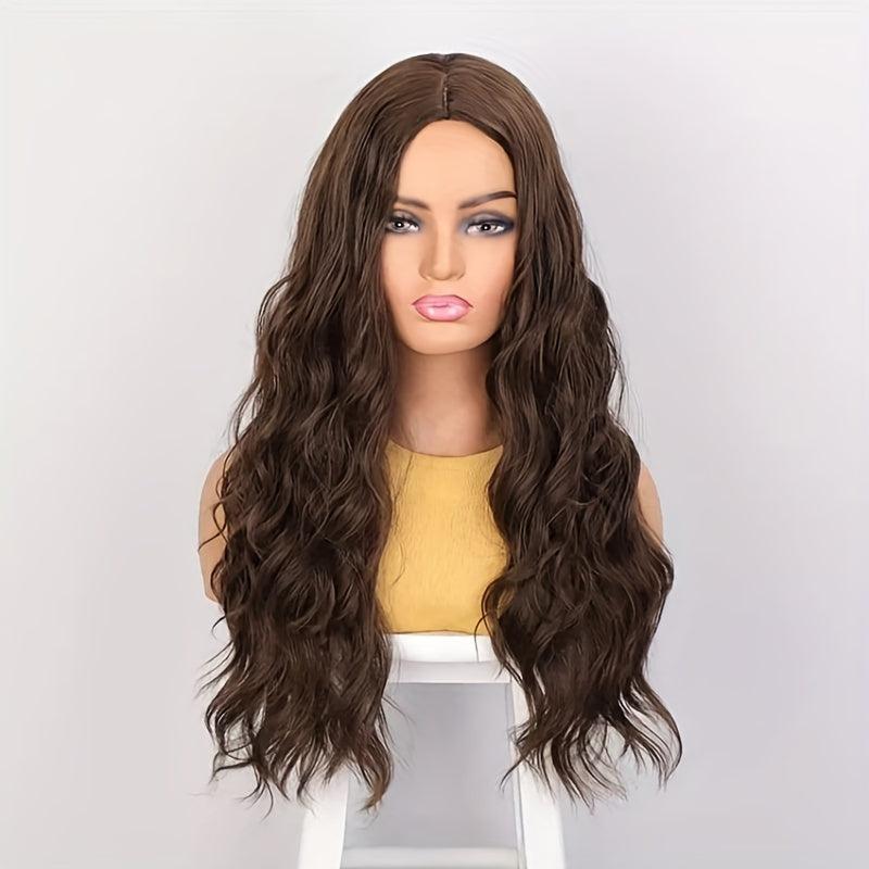 Peruvian Hair Half Half Orange Body Wavy Cosplay Wig