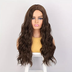 Peruvian Hair Half Half Orange Body Wavy Cosplay Wig