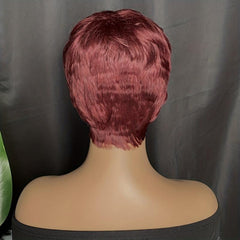 Blonde Layered Wigs With Bangs Synthetic Hair Replacement For Women