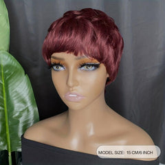Blonde Layered Wigs With Bangs Synthetic Hair Replacement For Women