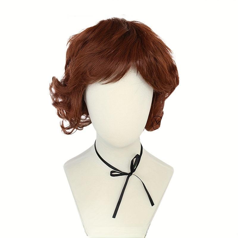 Cosplay Wig Straight Wig With Bangs 2 Ponytails Synthetic Wig