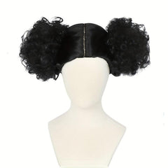 Cosplay Wig Straight Wig With Bangs 2 Ponytails Synthetic Wig
