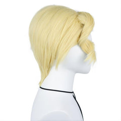 Short Blonde Cosplay Wig for Halloween Costume & Wig Cap
