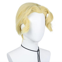 Short Blonde Cosplay Wig for Halloween Costume & Wig Cap