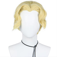 Short Blonde Cosplay Wig for Halloween Costume & Wig Cap