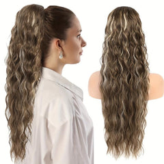 Long Curly Wavy Ponytail Extension 60 96 Cm Drawstring Hairpiece