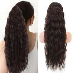 Long Curly Wavy Ponytail Extension 60 96 Cm Drawstring Hairpiece