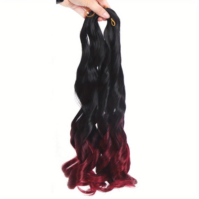 Ombre Braiding Hair Extensions Synthetic Loose Wave Curls for Women