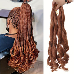 Ombre Braiding Hair Extensions Synthetic Loose Wave Curls for Women