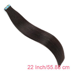 20pcs Tape In Hair Extensions Human Hair Brown Hair Extensions 2 Dark Brown