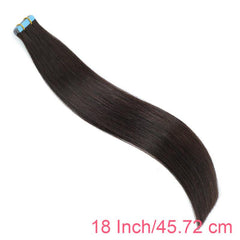 20pcs Tape In Hair Extensions Human Hair Brown Hair Extensions 2 Dark Brown