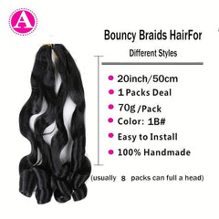 8 Cm Bouncy Braiding Hair Loose Wave French Curles Crochet Braid Hair