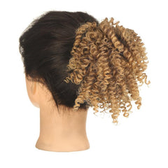 Messy Hair Bun Elastic Kinky Curly Hair Extension Short Synthetic Ponytail
