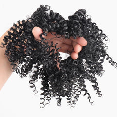 Messy Hair Bun Elastic Kinky Curly Hair Extension Short Synthetic Ponytail