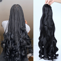 Synthetic Loose Wave Spiral Curls Crochet Hair Extensions Brown Orange 60 96 Cm