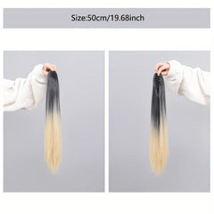 Ombre Blonde Long Straight Ponytail Extensions