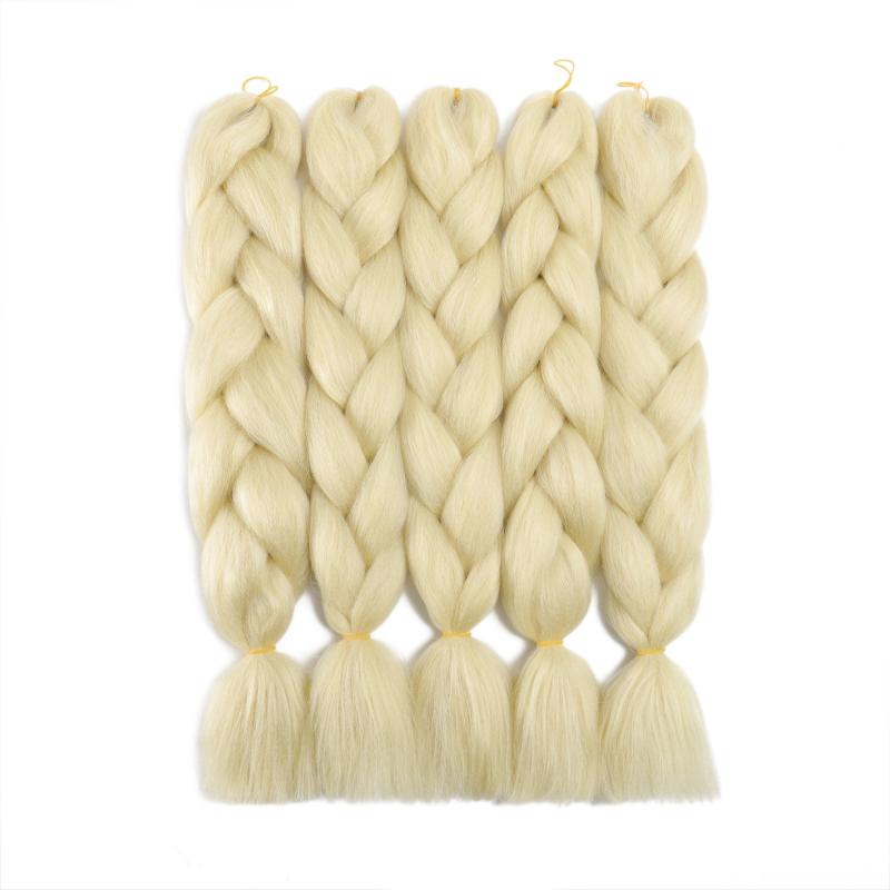 Ombre Rainbow Braiding Hair Extensions 5pcs Synthetic Fiber Jumbo Braiding Hair