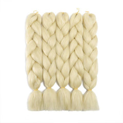 Ombre Rainbow Braiding Hair Extensions 5pcs Synthetic Fiber Jumbo Braiding Hair