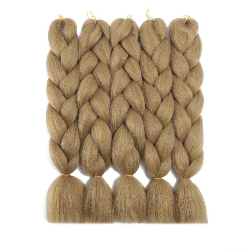 Ombre Rainbow Braiding Hair Extensions 5pcs Synthetic Fiber Jumbo Braiding Hair