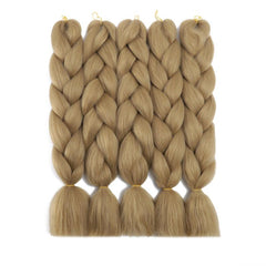 Ombre Rainbow Braiding Hair Extensions 5pcs Synthetic Fiber Jumbo Braiding Hair
