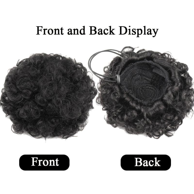 Kinky Curly Afro Puff Ponytail Extensions - Synthetic Hair