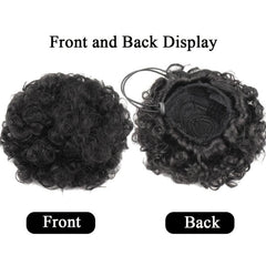 Kinky Curly Afro Puff Ponytail Extensions - Synthetic Hair