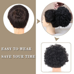 Kinky Curly Afro Puff Ponytail Extensions - Synthetic Hair