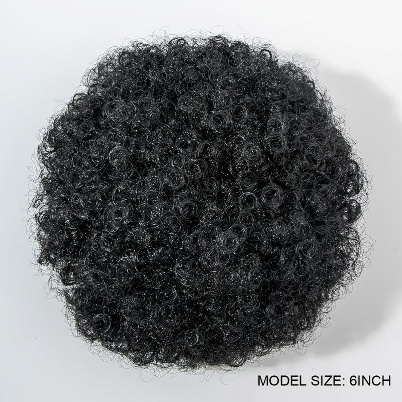Kinky Curly Afro Puff Ponytail Extensions - Synthetic Hair