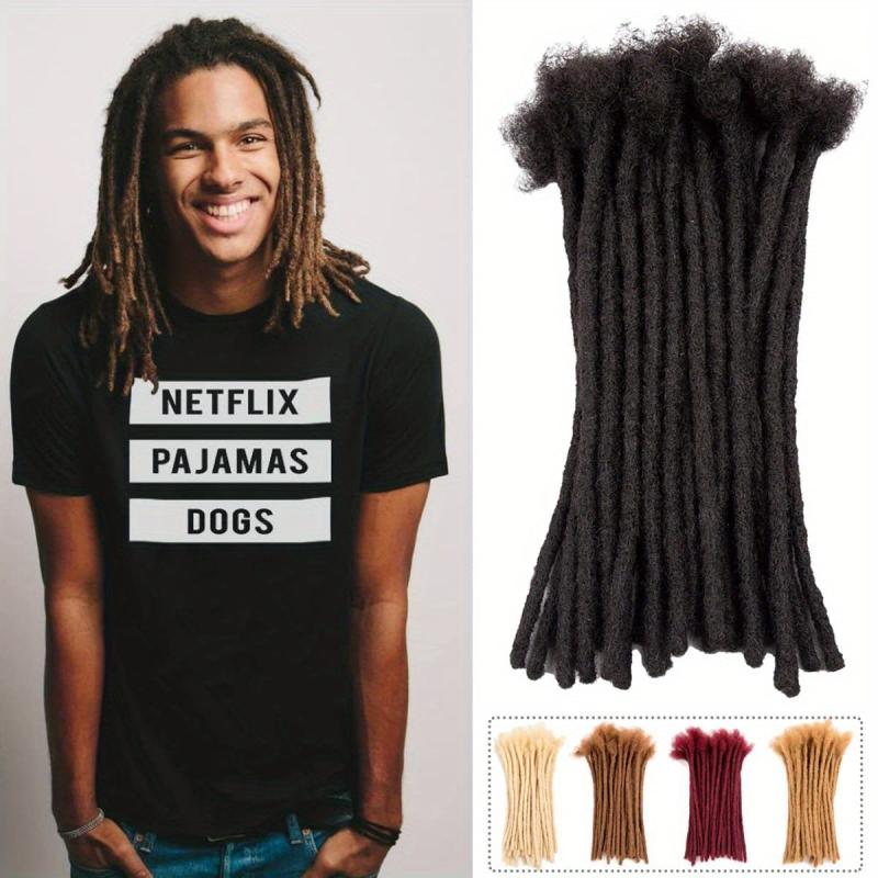 100% Human Hair Dreadlock Extensions 0.6 cm Thickness 8-14 inch Dreads