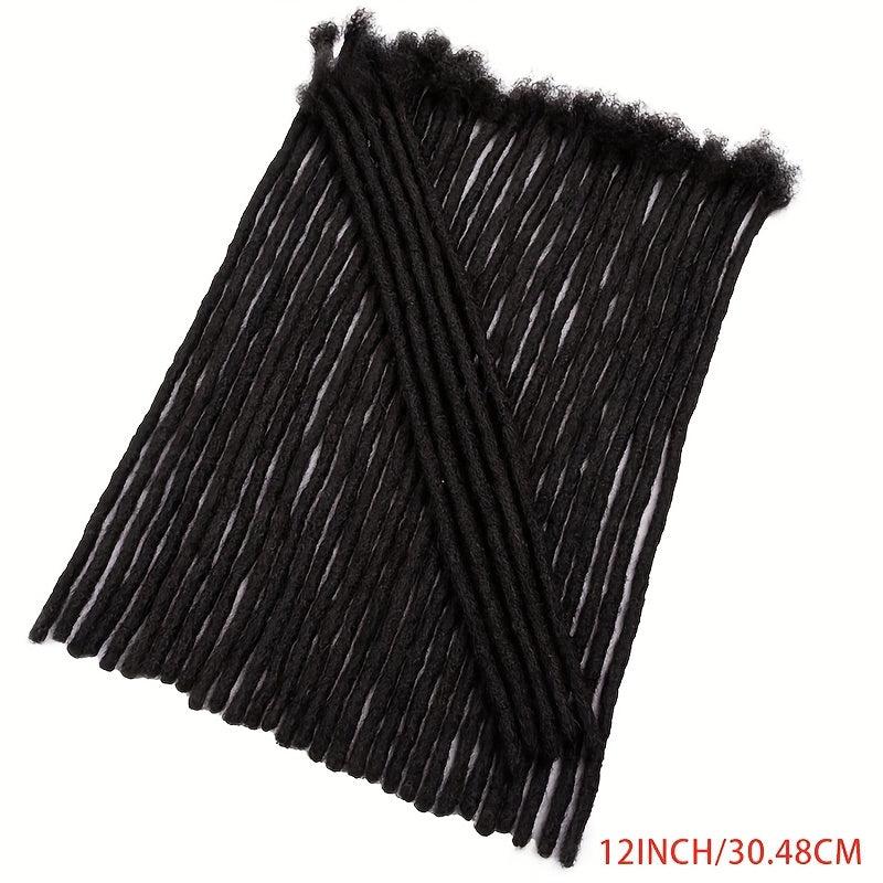 100% Human Hair Dreadlock Extensions 0.6 cm Thickness 8-14 inch Dreads