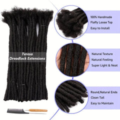 100% Human Hair Dreadlock Extensions 0.6 cm Thickness 8-14 inch Dreads
