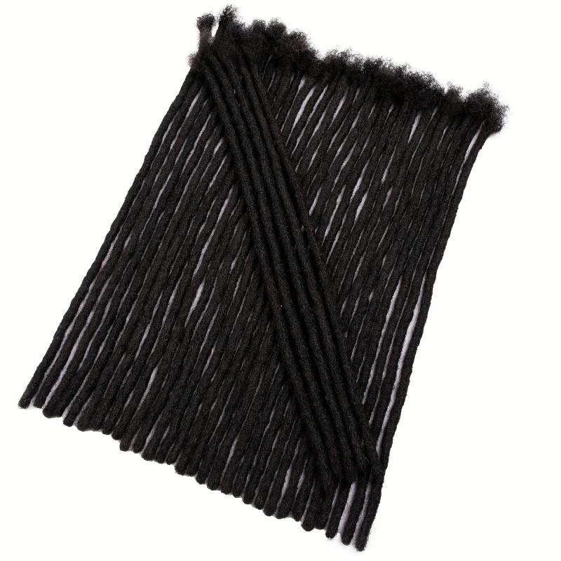 100% Human Hair Dreadlock Extensions 0.6 cm Thickness 8-14 inch Dreads