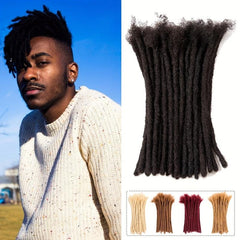100% Human Hair Dreadlock Extensions 0.6 cm Thickness 8-14 inch Dreads