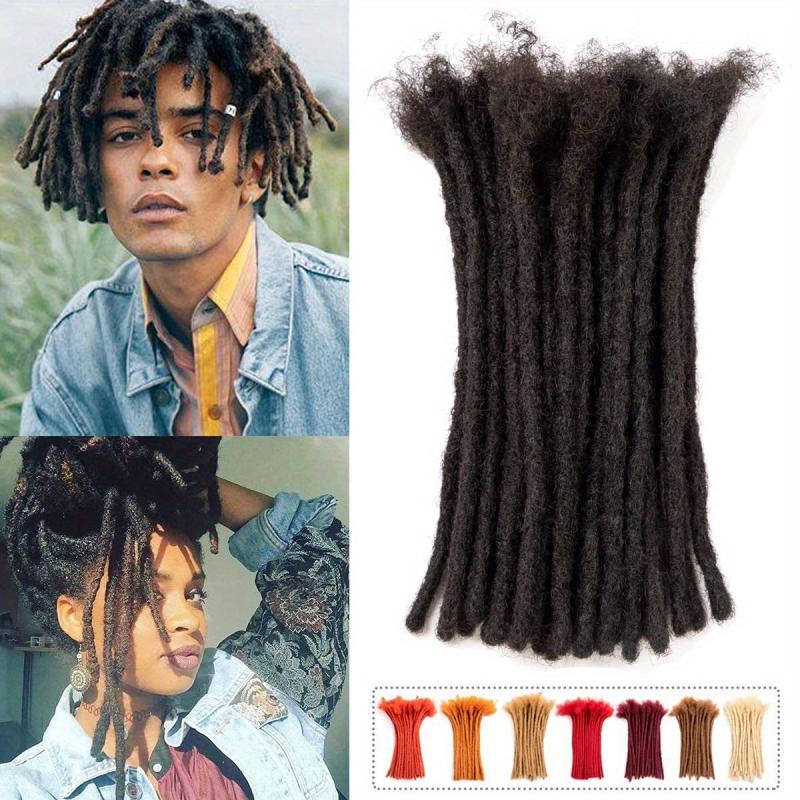 100% Human Hair Dreadlock Extensions 0.6 cm Thickness 8-14 inch Dreads