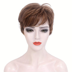 Short Curly Hair Wigs With Bangs Natural Layered Hair Wigs