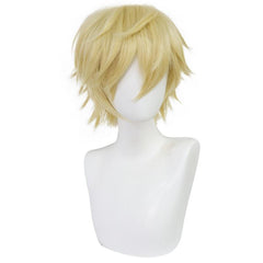 Short Blonde Synthetic Wig for Men Cosplay Halloween Parties