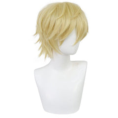 Short Blonde Synthetic Wig for Men Cosplay Halloween Parties