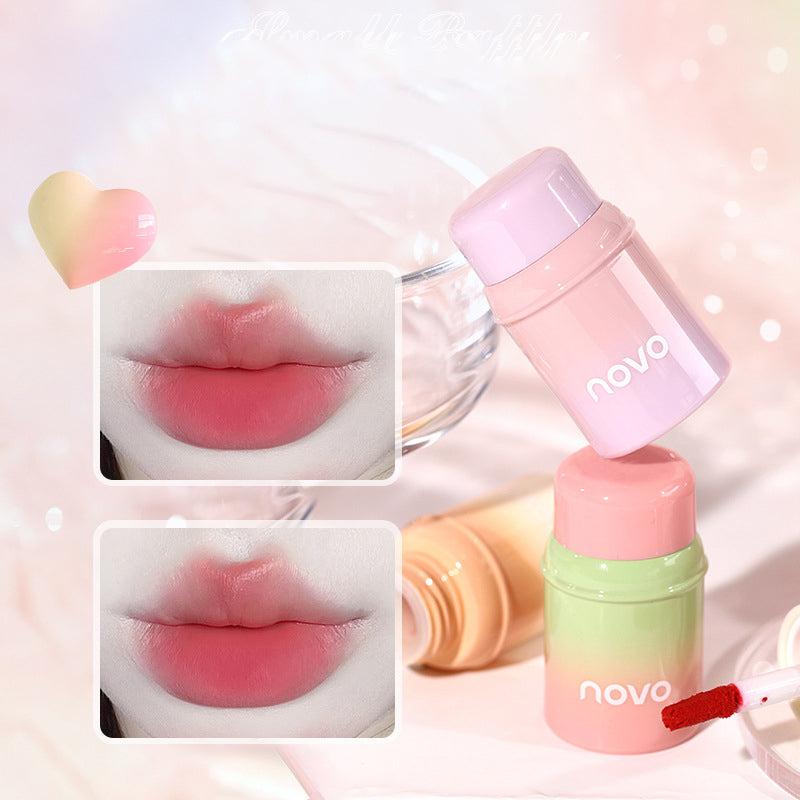 4 Colors Velvet Matte Lip Tint Lip & Cheek Mud Dual Use Lip Clay High Pigmented