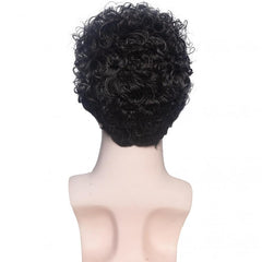 Men's Short Culy Hair Wigs 15-24 cm Synthetic Hair Replacement