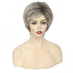 Ombre Brown Blonde Wig, Natural Looking Synthetic Hair