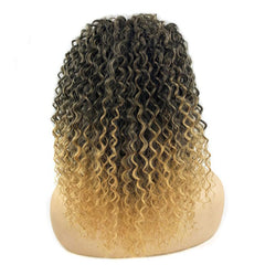 30 48 cm Ombre Kinky Curly Drawstring Ponytail Extensions Synthetic Clip In Hair