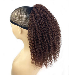 30 48 cm Ombre Kinky Curly Drawstring Ponytail Extensions Synthetic Clip In Hair