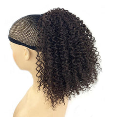 30 48 cm Ombre Kinky Curly Drawstring Ponytail Extensions Synthetic Clip In Hair