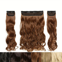 3pcs Clip In Curly Wavy Hair Extensions 50 8 Cm Long
