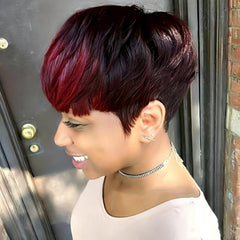 Short Pixie Cut Wigs For Women Short Straight Layered Hair Wigs