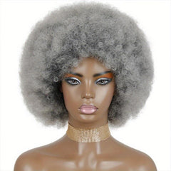 Soft Afro Kinky Curly Hair Wigs Synthetic None Lace Hair Wigs