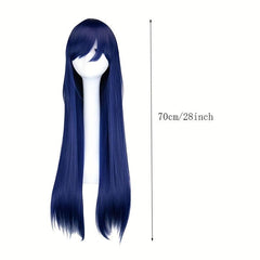 Long Straight Wig With Bangs for Cosplay Halloween Party
