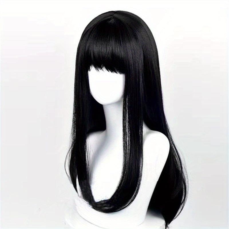 Long Straight Wig With Bangs for Cosplay Halloween Party